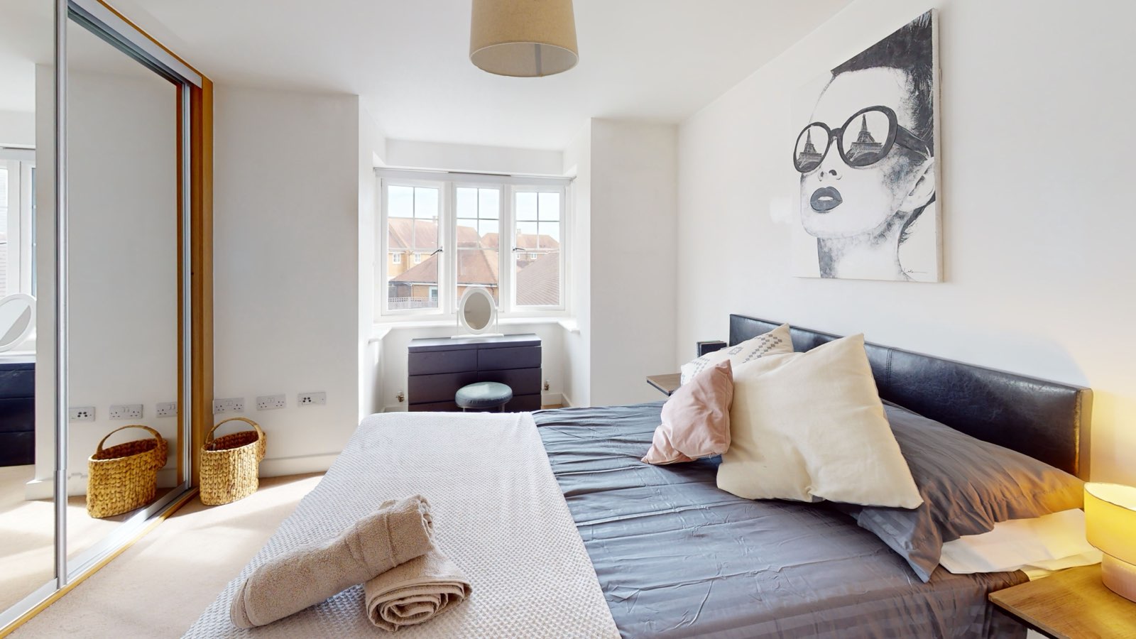 Professionally staged bedroom